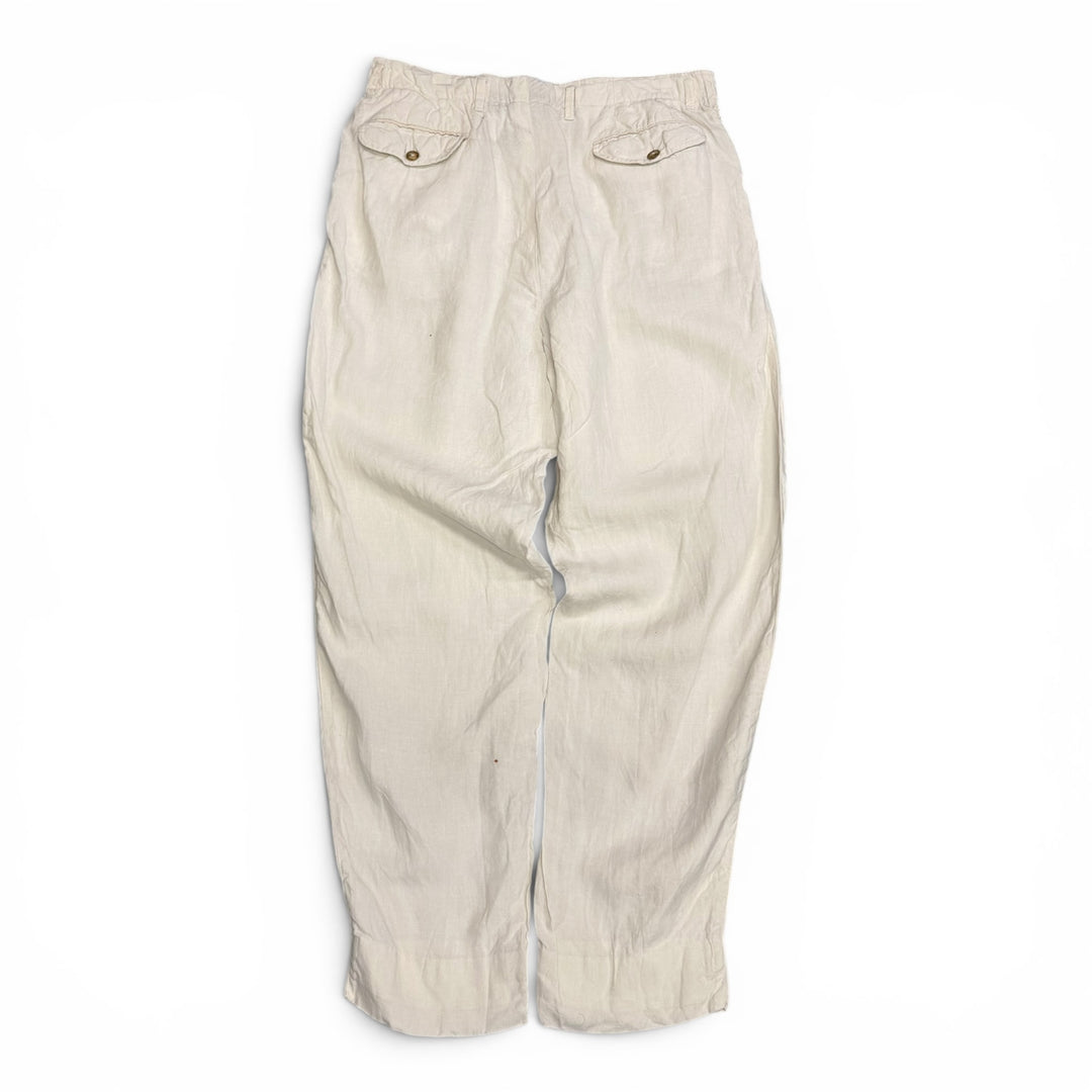 Vintage 90's Armani Trousers White 34"