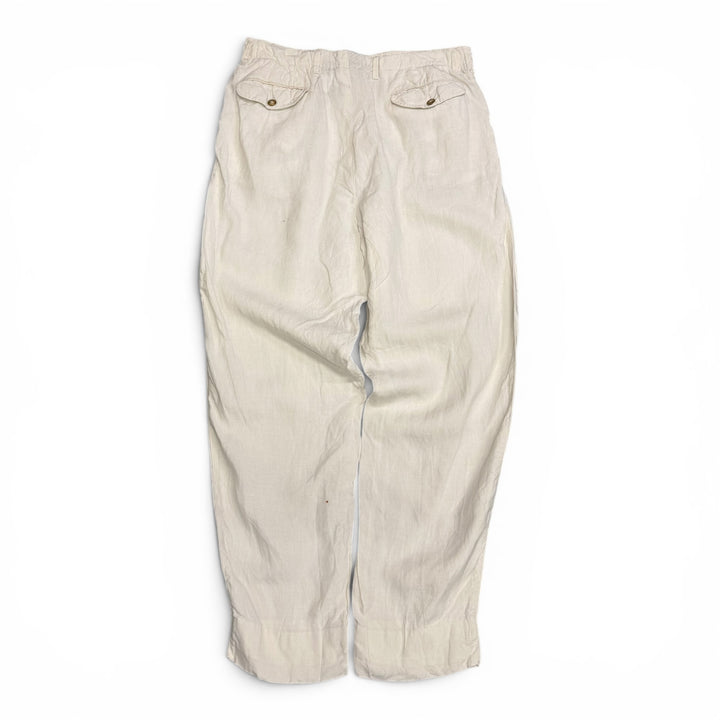 Vintage 90's Armani Trousers White 34"