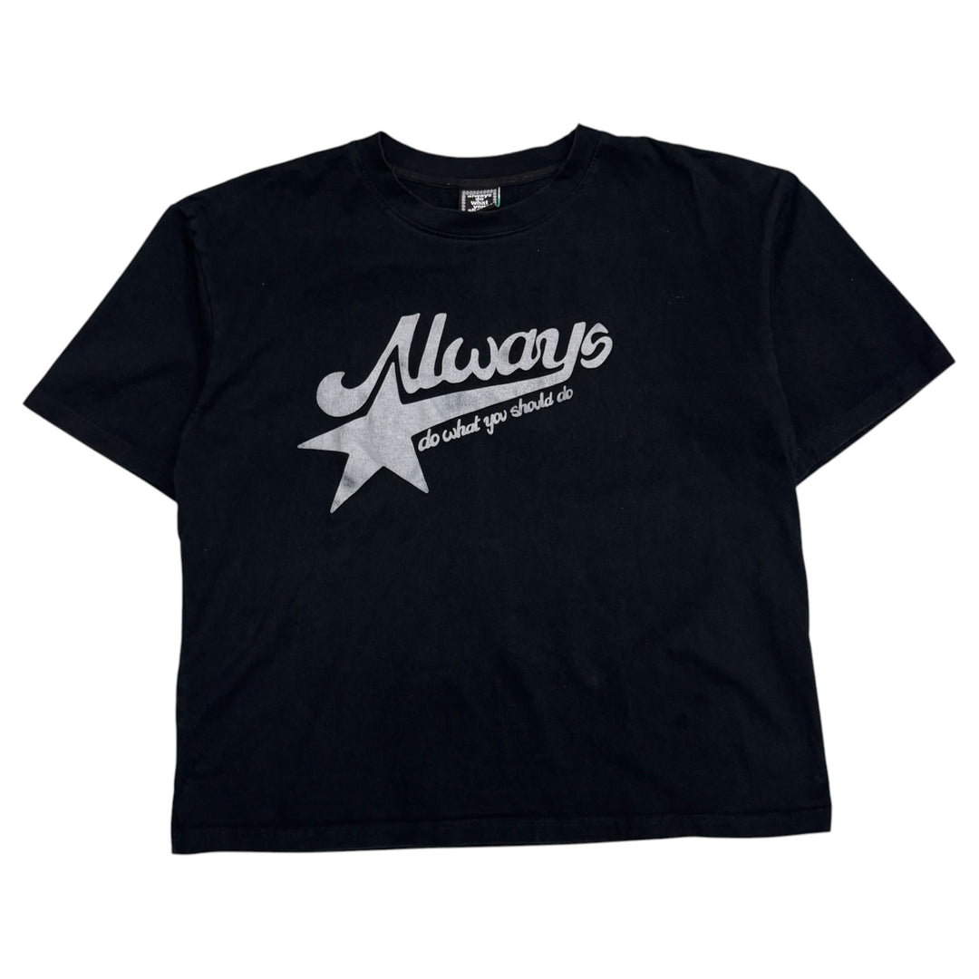 Always Do What You Should Do Black Graphic T-Shirt (XL)