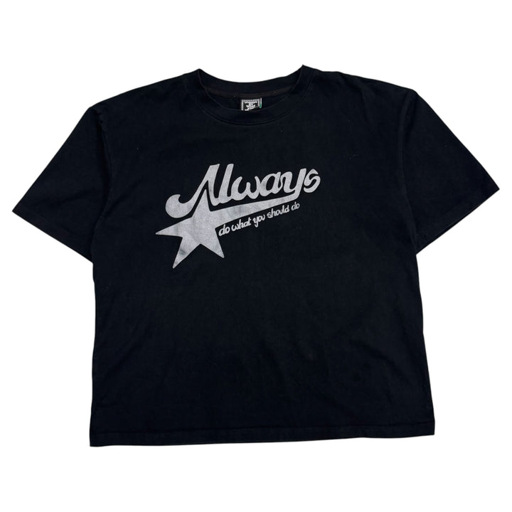 Always Do What You Should Do Black Graphic T-Shirt (XL)