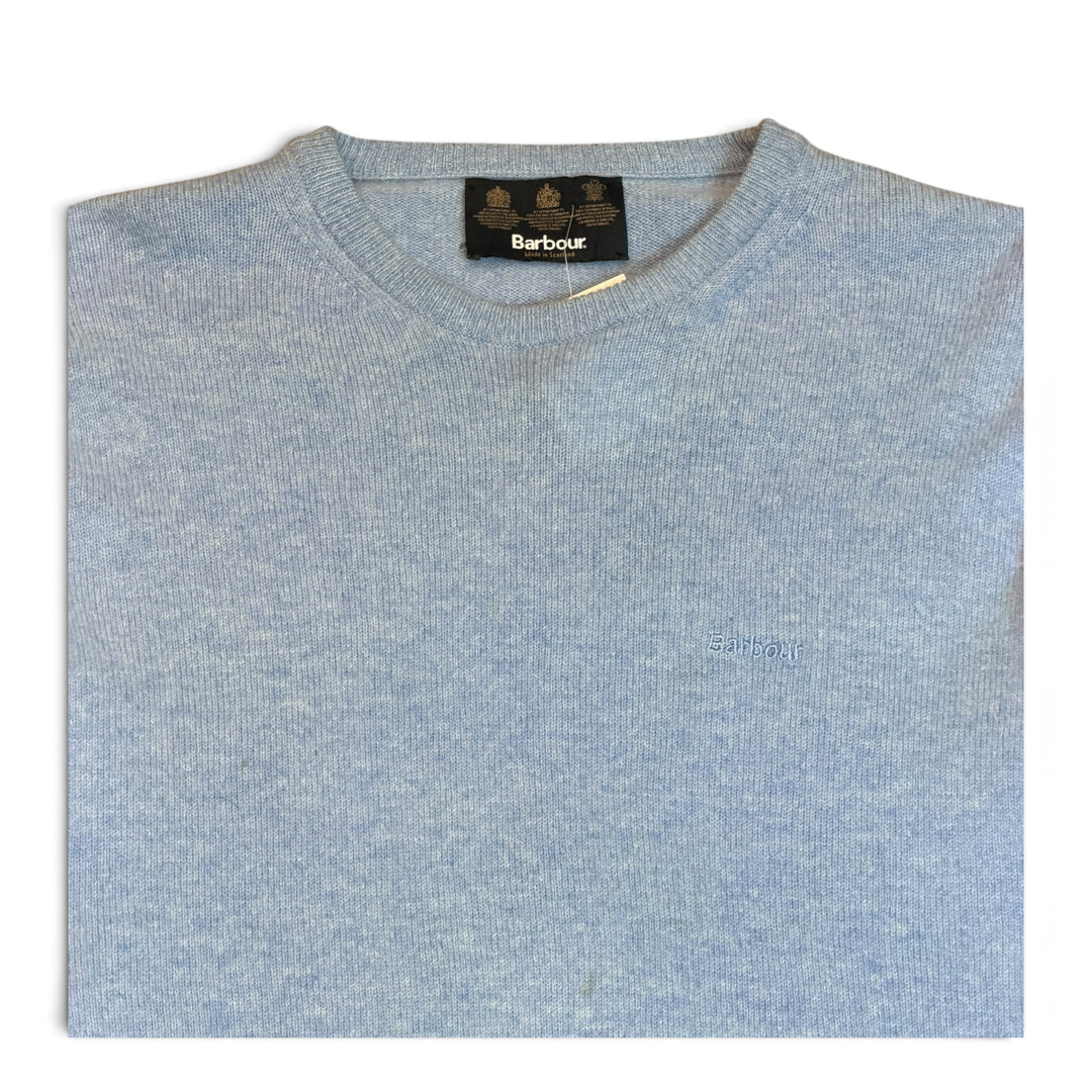 Vintage Barbour Light Blue Wool Knitted Sweater (XL)