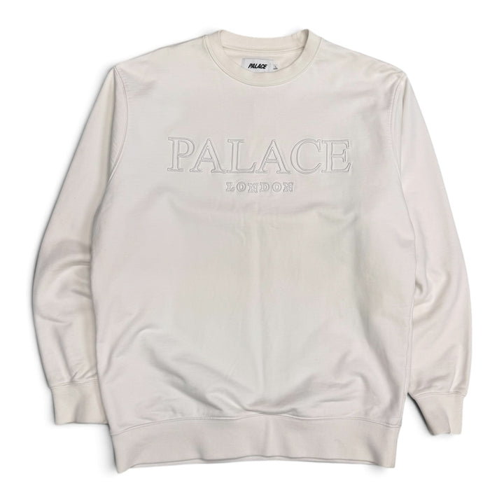 Palace Crew Sweatshirt White (L)