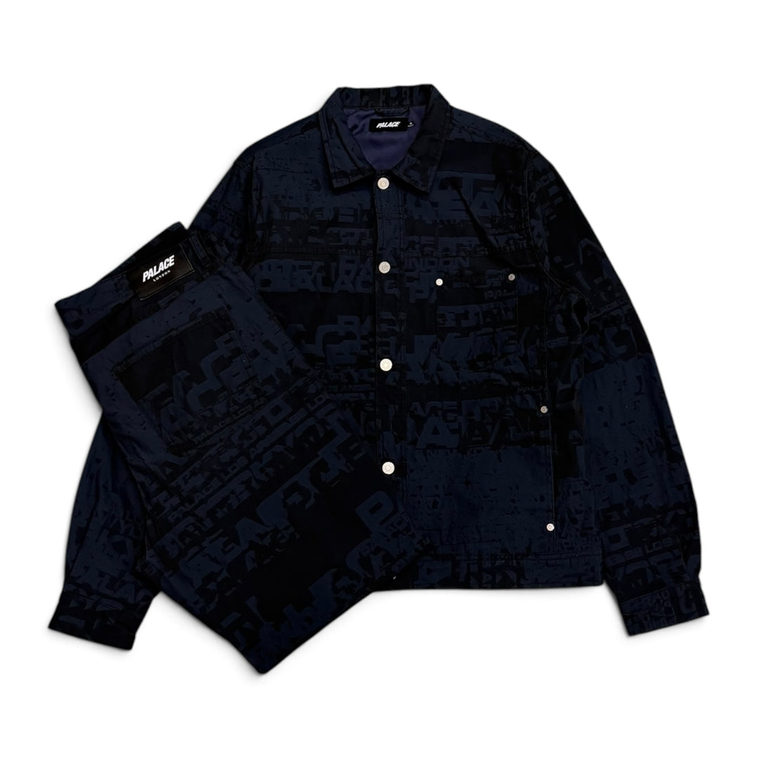 Palace Cities Jacquard Navy Two Piece Set (XL)