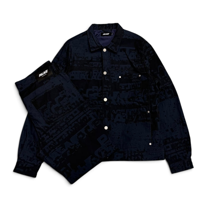 Palace Cities Jacquard Navy Two Piece Set (XL)