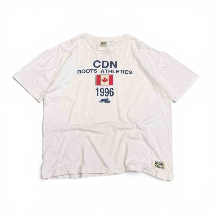 Vintage Roots Canada White Graphic T-Shirt (XXL)