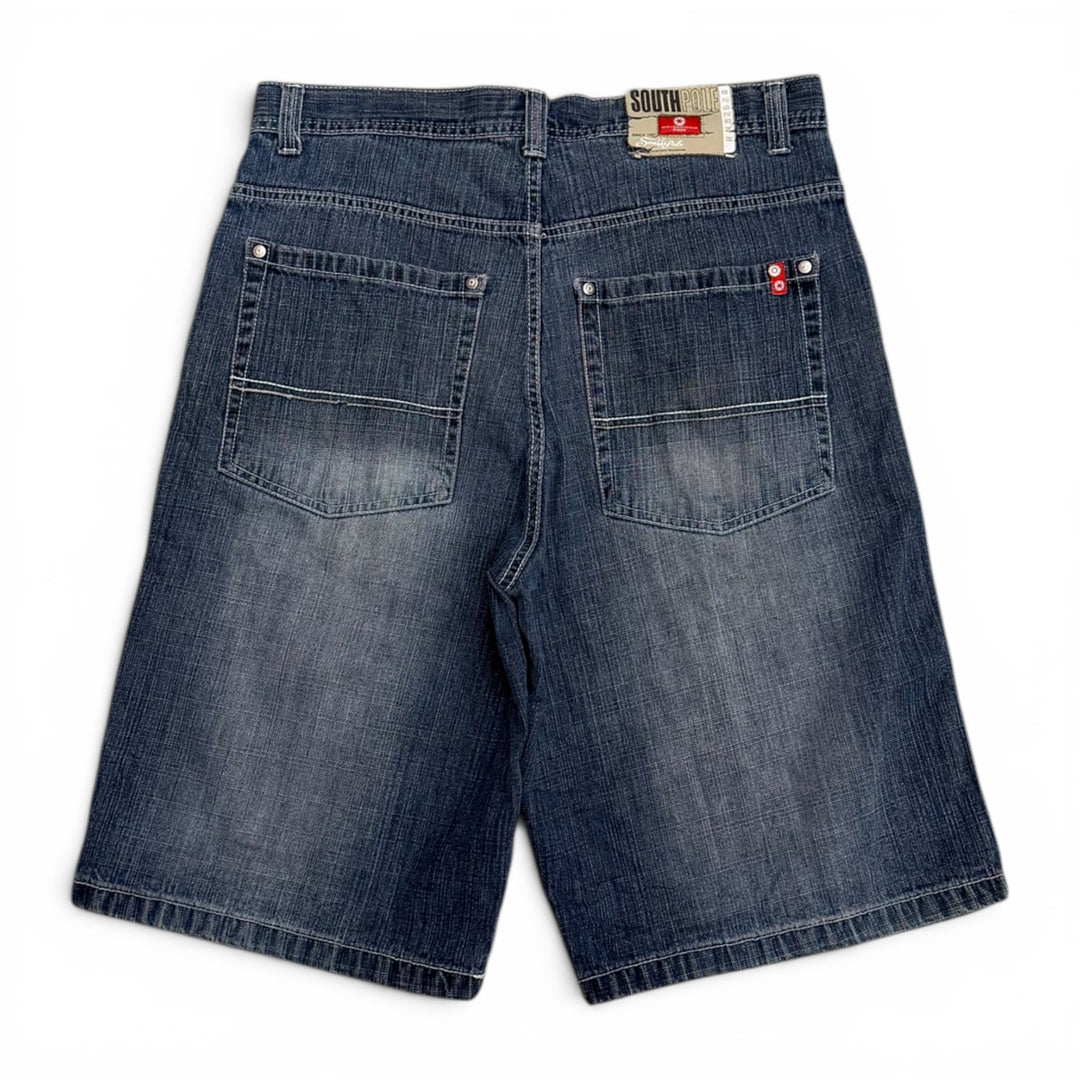 Vintage 90's Southpole Baggy Denim Shorts Blue (36")