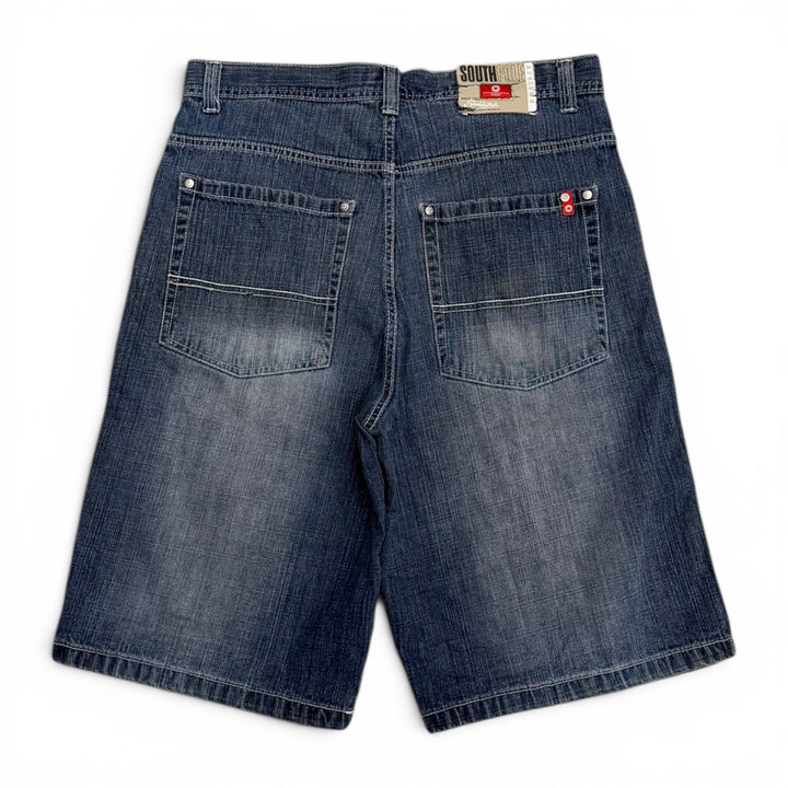 Vintage 90's Southpole Baggy Denim Shorts Blue (36")