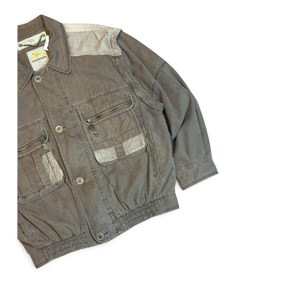 Vintage Camel Brown Technical Bomber Jacket (L)