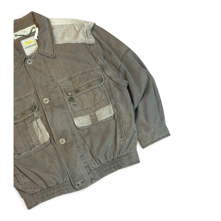 Vintage Camel Brown Technical Bomber Jacket (L)