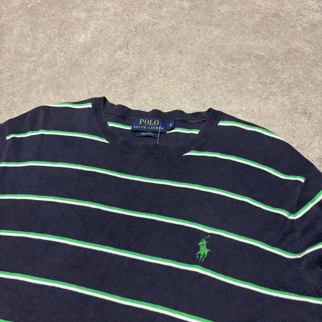 Polo Ralph Lauren Navy Green Knitted Sweater (M)