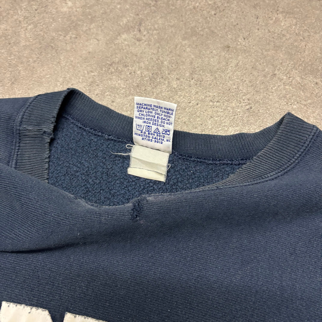 Supreme x Champion Navy Spell Out Sweatshirt (XL)