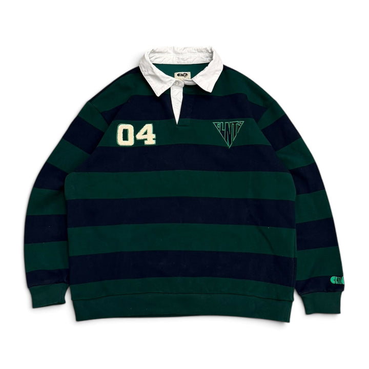 Clint’s Green & Navy Striped Rugby Jumper (M)