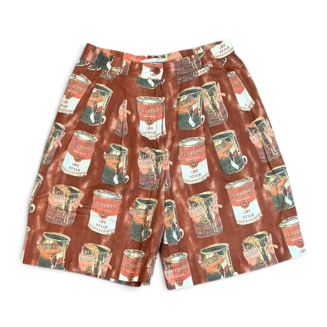 Vintage Iceberg Red Soup Can Print patterned Shorts (30)