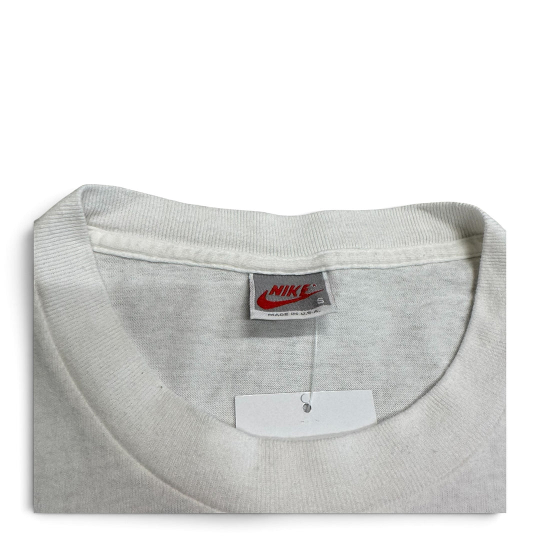 Vintage 80's Nike Single Stitch Jimclayton  T Shirt White (S)