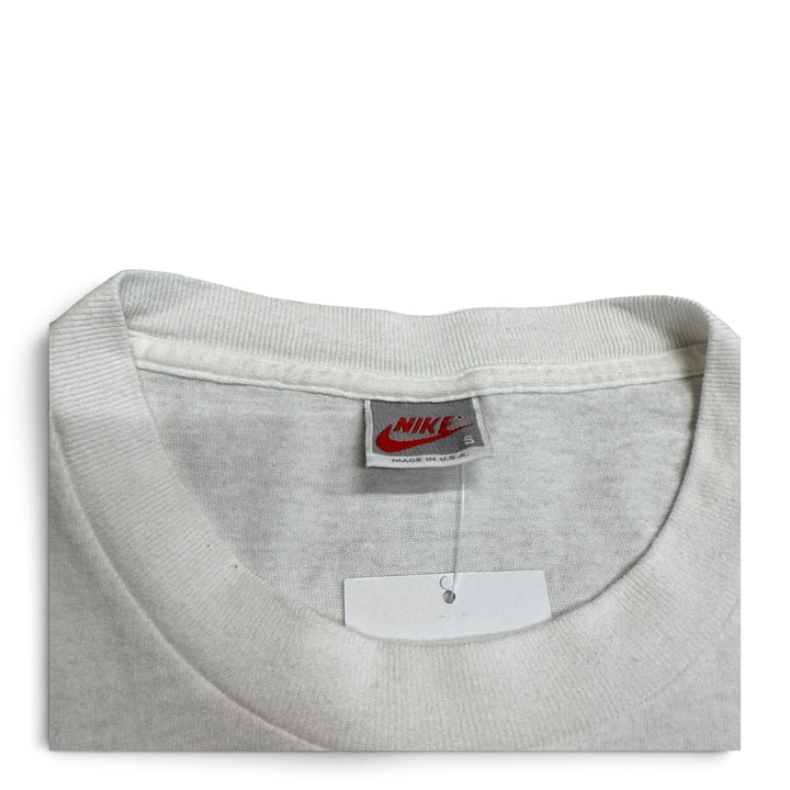 Vintage 80's Nike Single Stitch Jimclayton  T Shirt White (S)