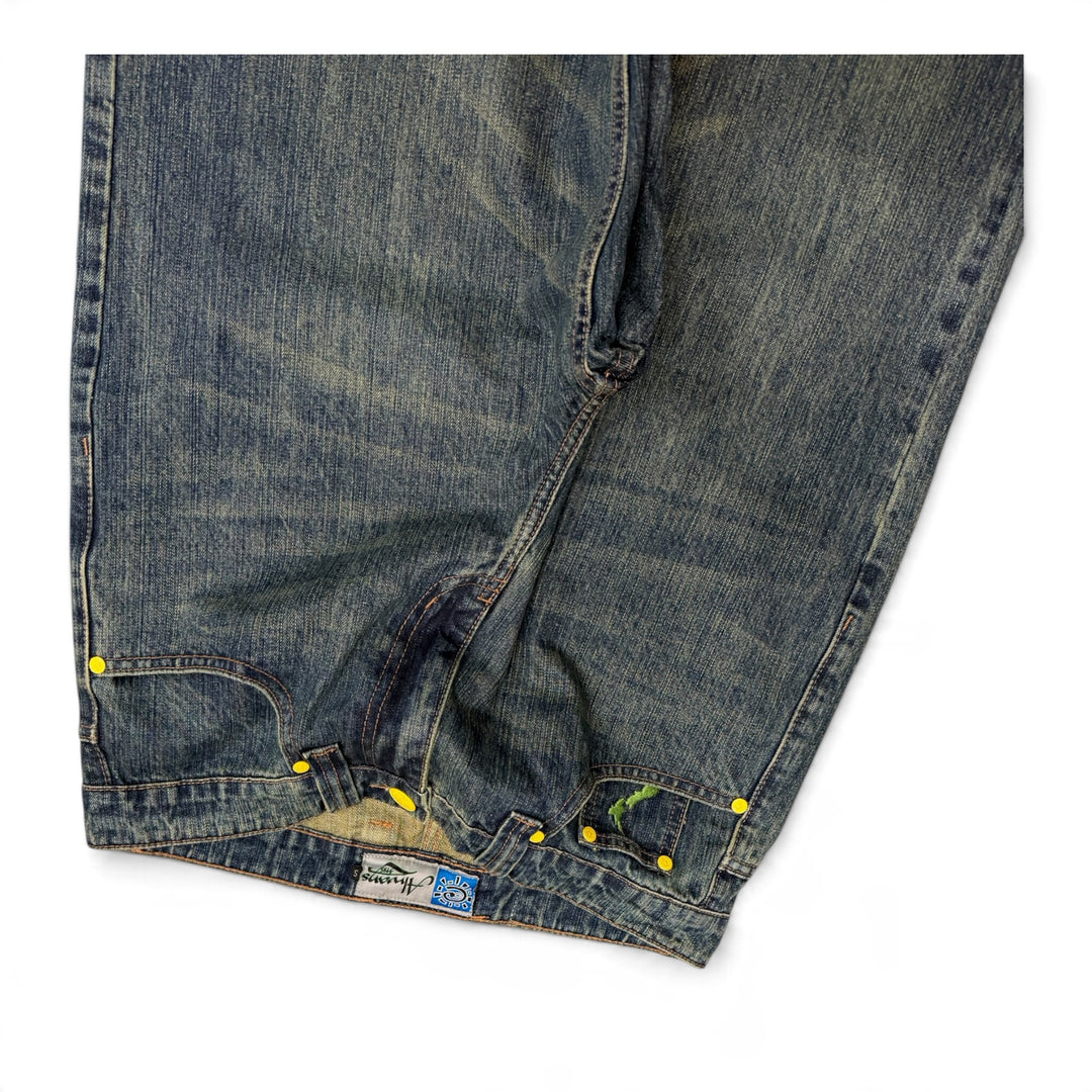 Always Do What You Should Do Blue Washed Denim Trousers (S)