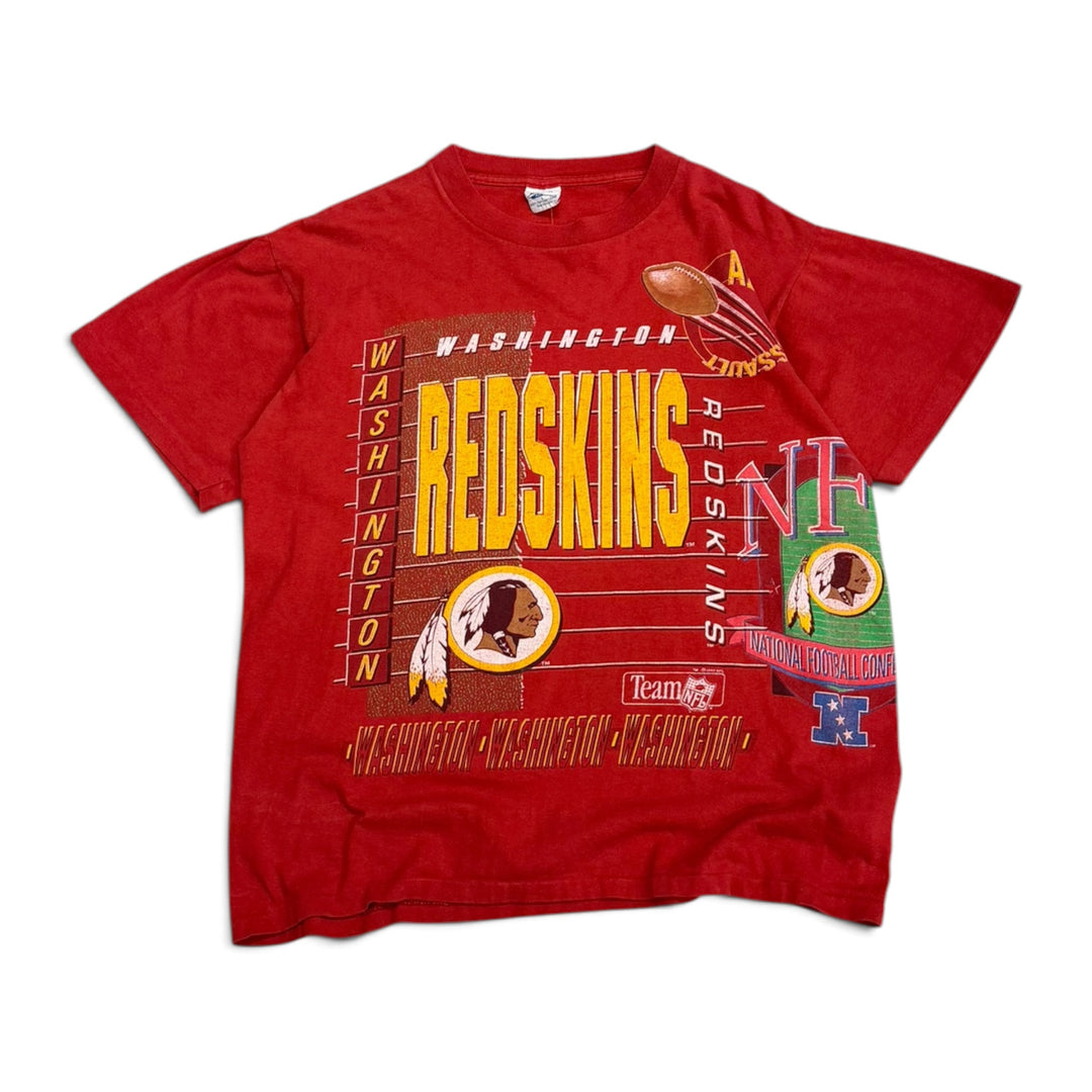 Vintage NFL Washington Graphic T shirt Red (L)
