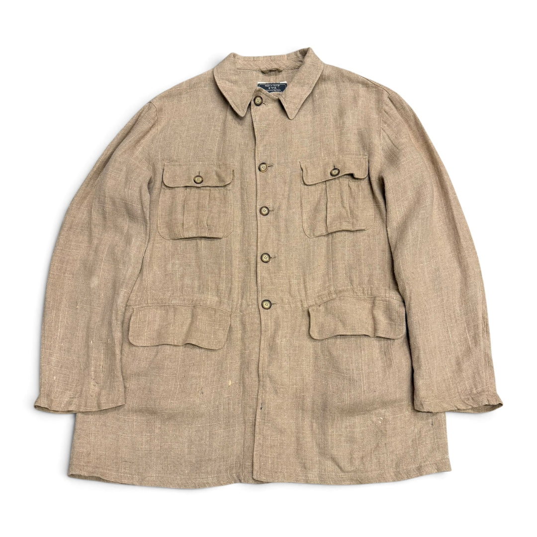 Vintage Emporio Armani Linen Jacket Beige (XL)