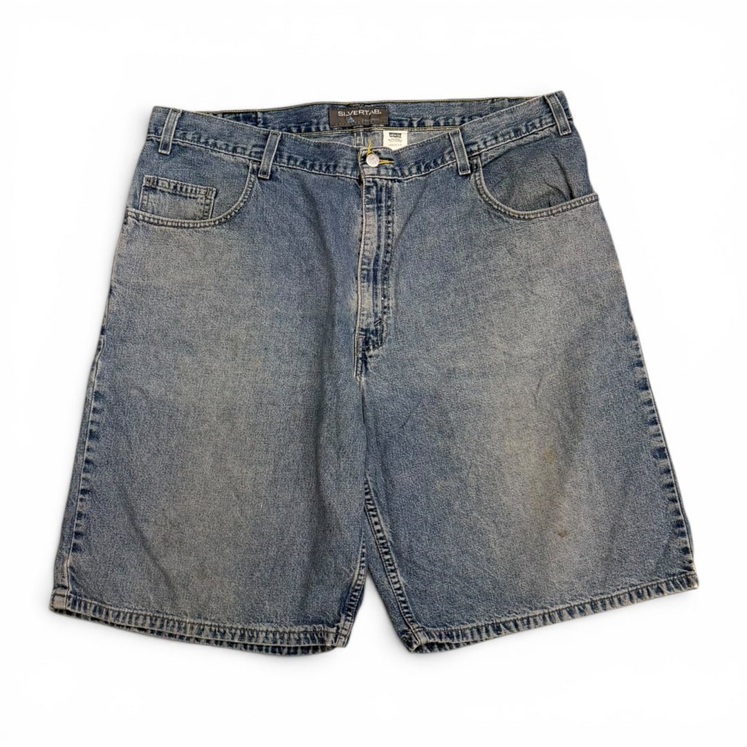 Vintage Levis Silvertab Baggy Denim Shorts Blue (40")