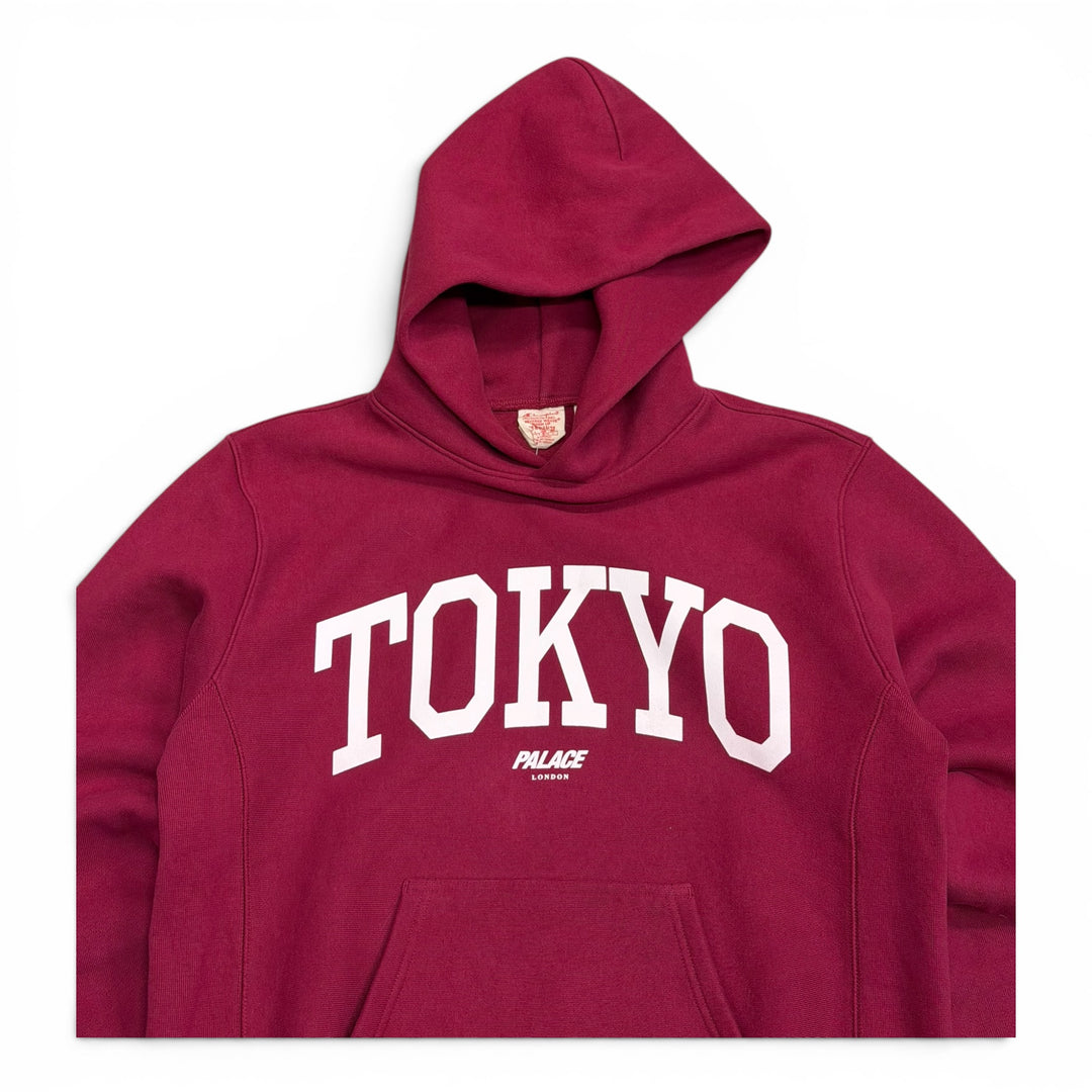 Palace x Champion Tokyo Shop Burgundy Hoodie (M)