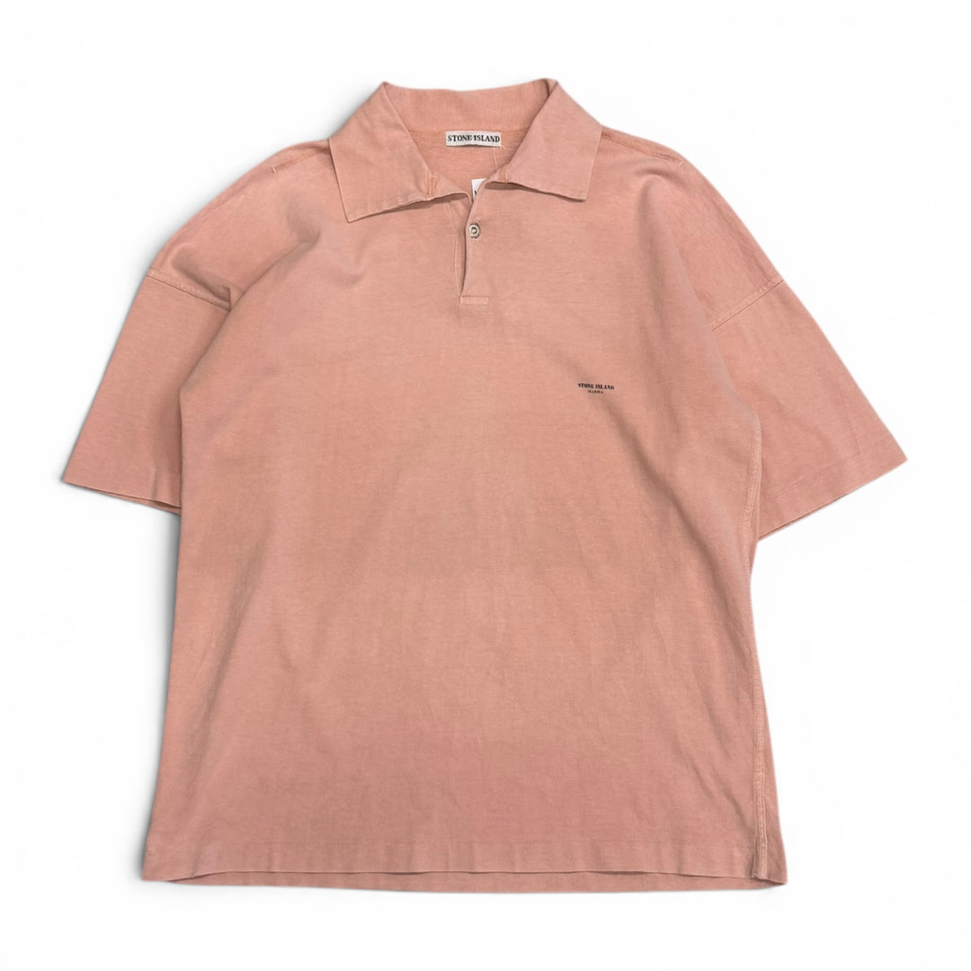 Vintage Stone Island Marina 80's Polo Tshirt Pink (XL)