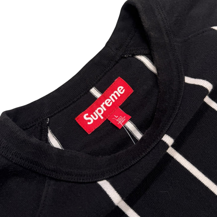 Supreme Black & White Striped Sweatshirt (L)