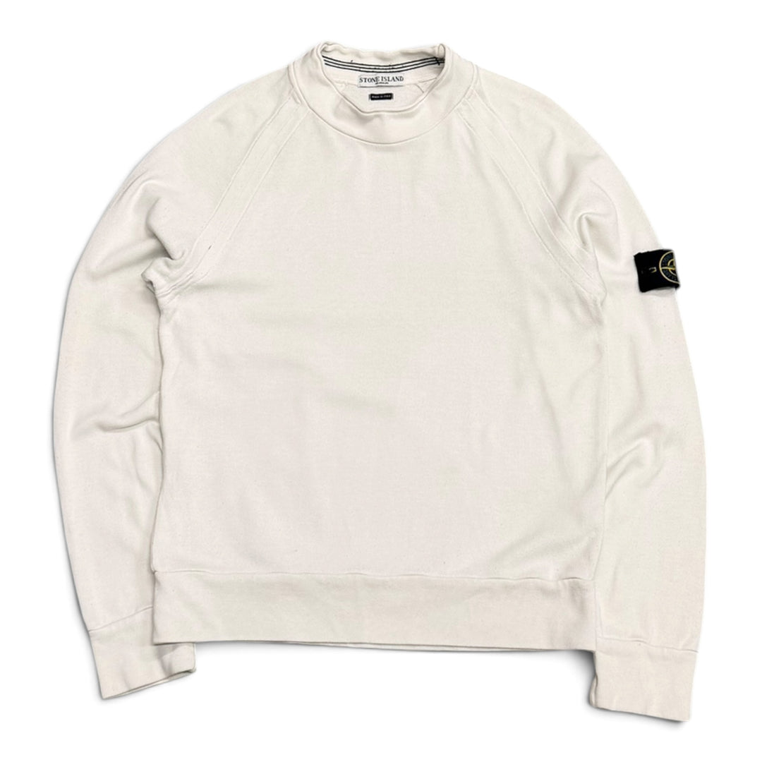 Vintage Stone Island Crew Neck Knitted Jumper White (L)