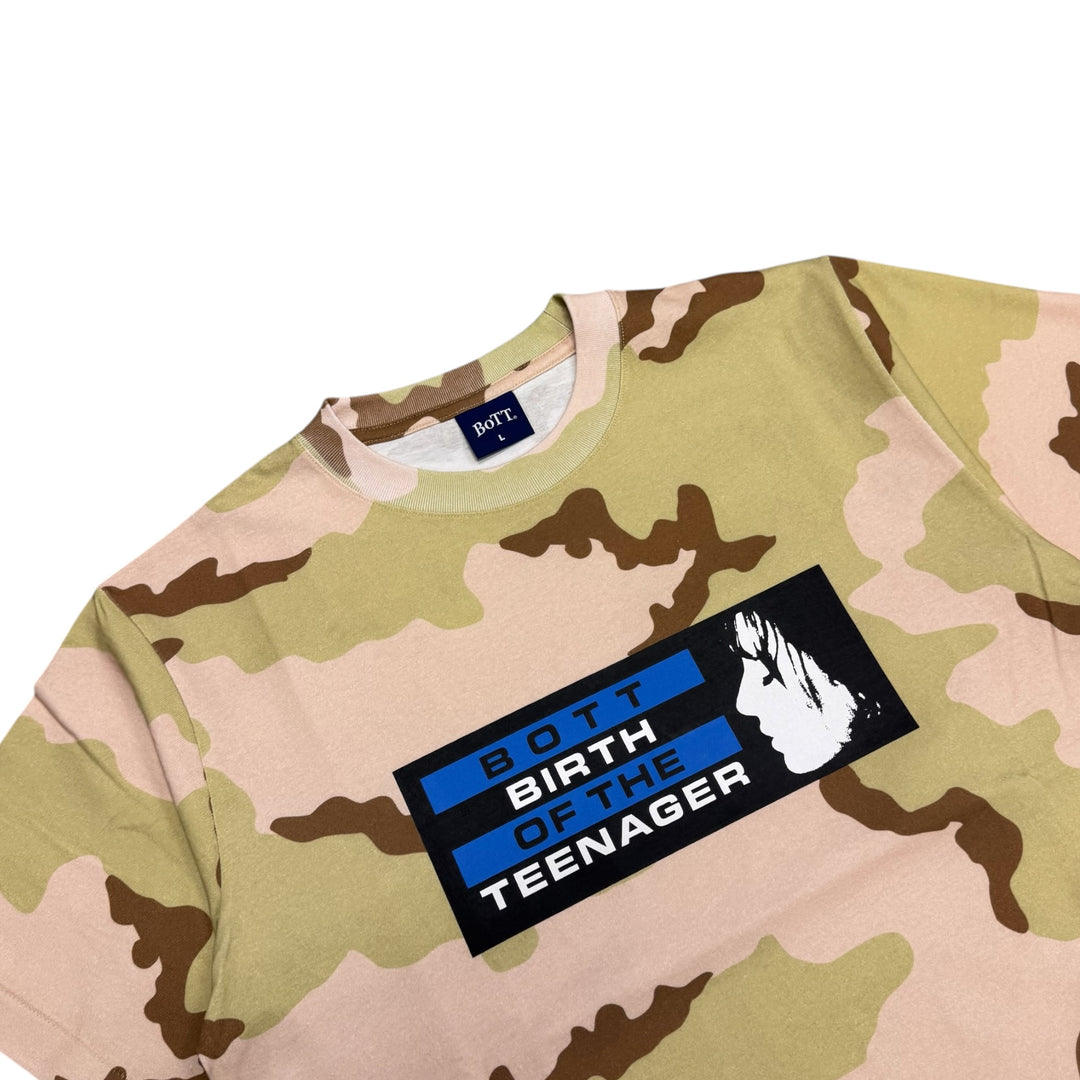 Bott Green Brown & Pink Camo Graphic T-Shirt (L)