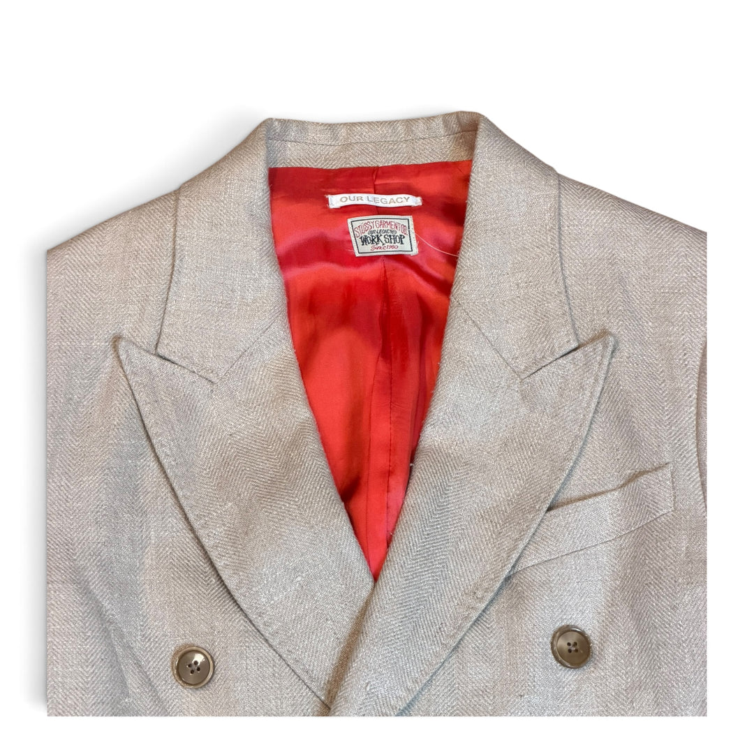 Stussy x Our Legacy Light Brown Suit Blazer Jacket (M)