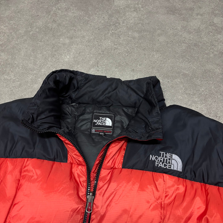 The North Face Orange Summit Series Square Quilted Puffer Jacket (XXL)