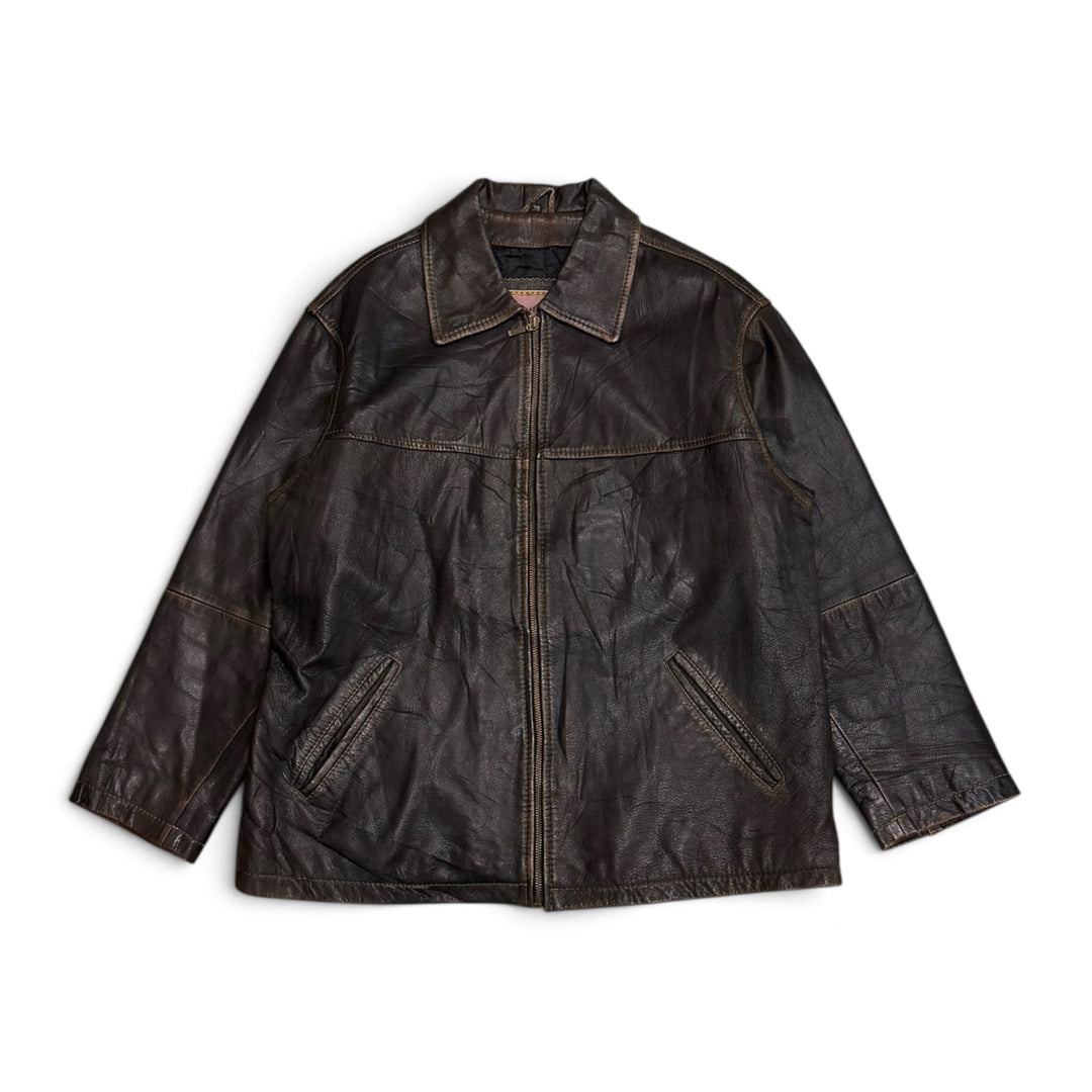 Vintage Leather Jacket Vintage Leather Jacket Dark Brown (L)