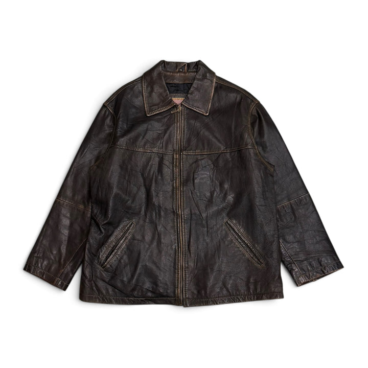 Vintage Leather Jacket Vintage Leather Jacket Dark Brown (L)