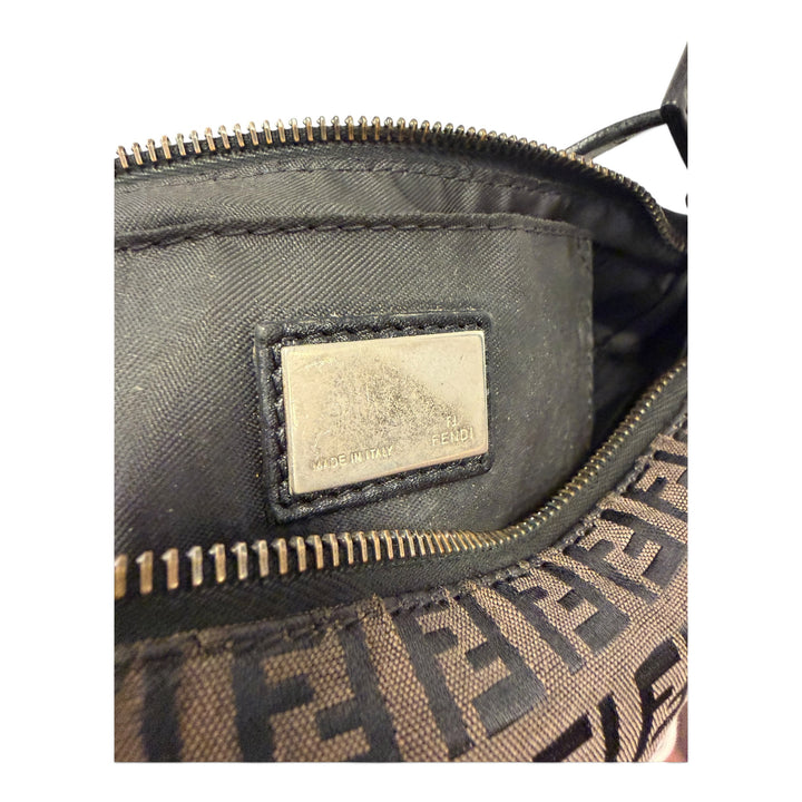 Fendi Zucca Pattern Monogram Mini Handbag Brown