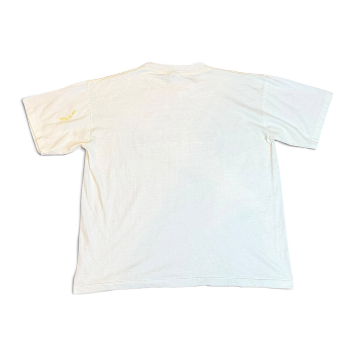 90's Vintage Funny Old White Graphic T-Shirt (XL)