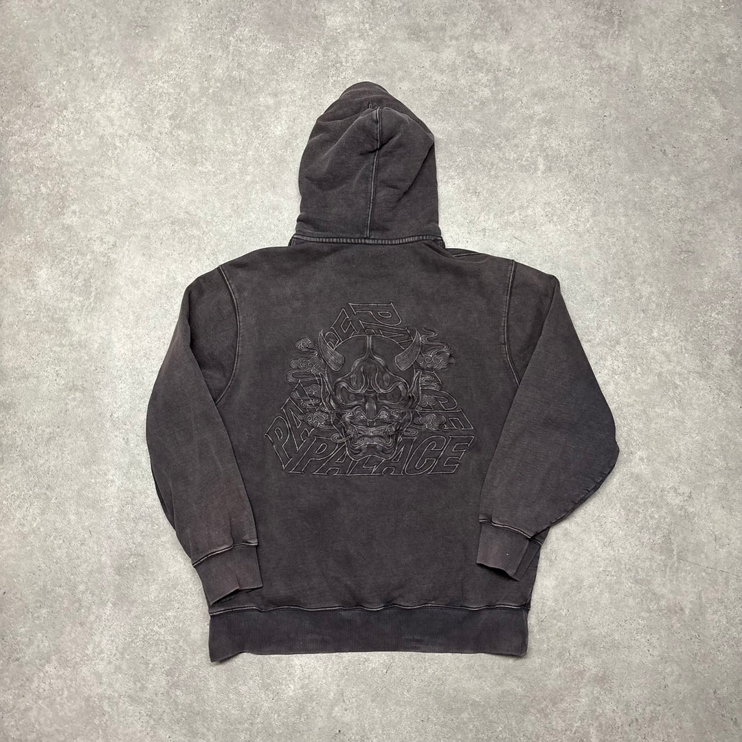 Palace Brown Super Heavyweight Embroidered Pullover Hoodie (XL)