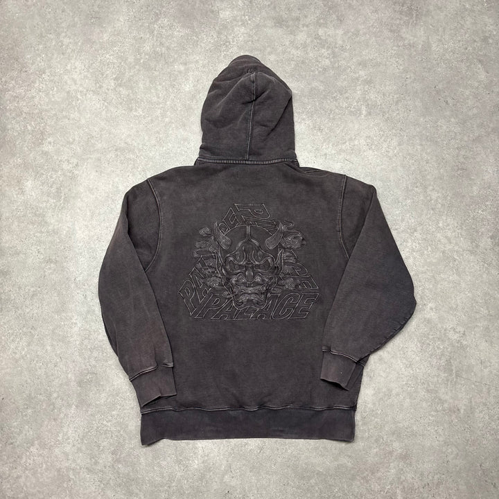 Palace Brown Super Heavyweight Embroidered Pullover Hoodie (XL)
