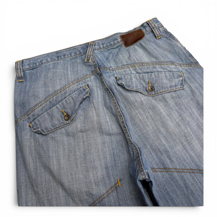 Vintage Roca Wear 90's Baggy Denim Shorts Blue (38")