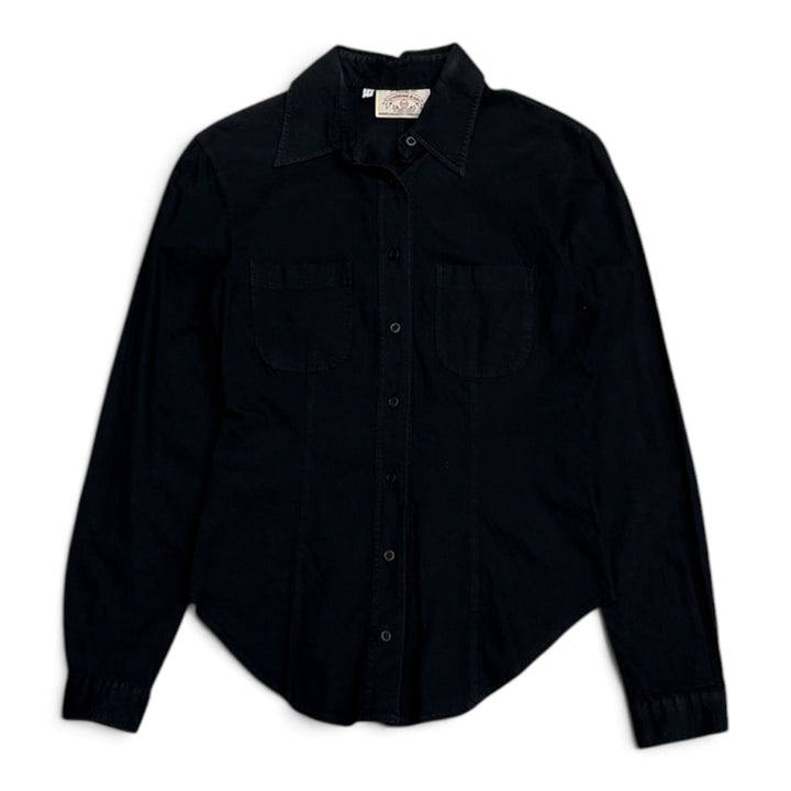 Vintage Armani Long Sleeve Shirt Black (M)