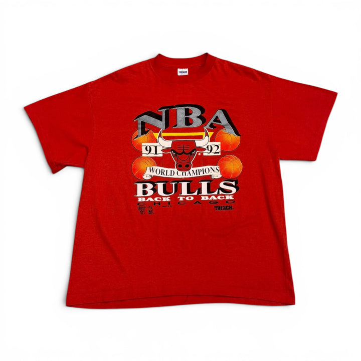1992 Vintage NBA Chicago Bulls Red Graphic T-Shirt (XL)
