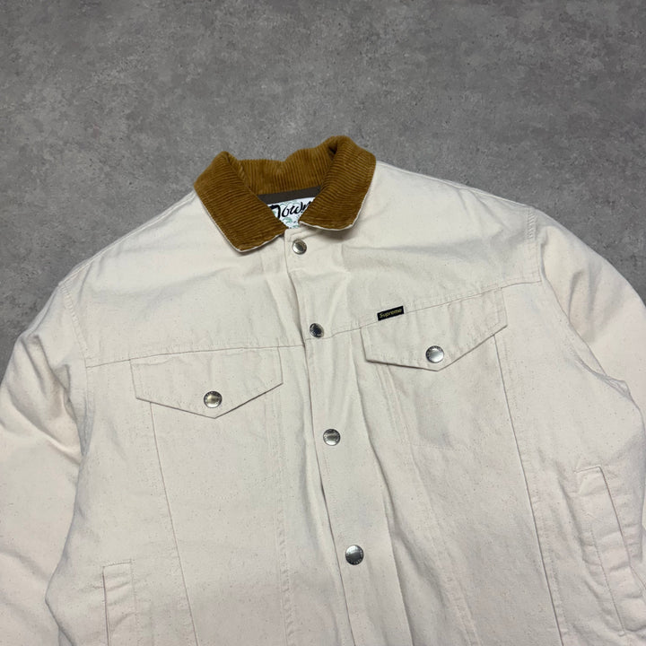 Supreme Schott Canvas Down Trucker Jacket Natural (S)