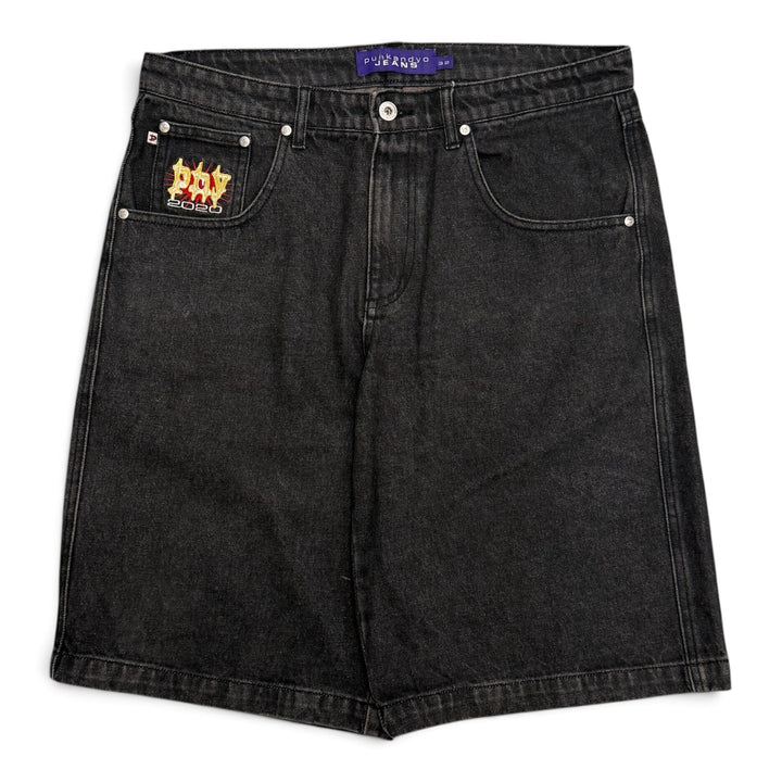 Punk And Yo 2020 Washed Denim Shorts Black (32)