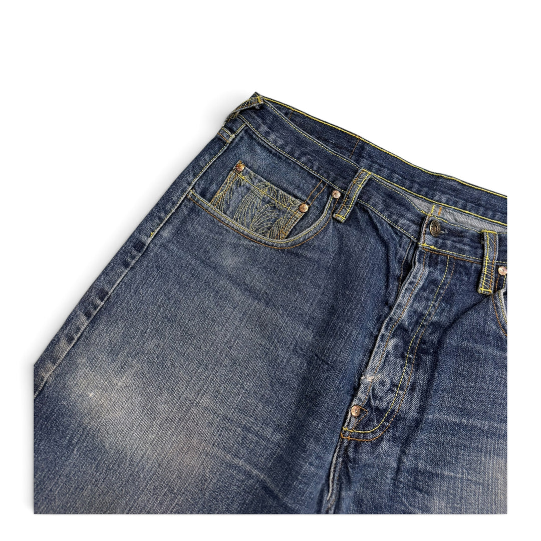 Vintage Rmc Hip Hop Baggy Shorts Blue (36)