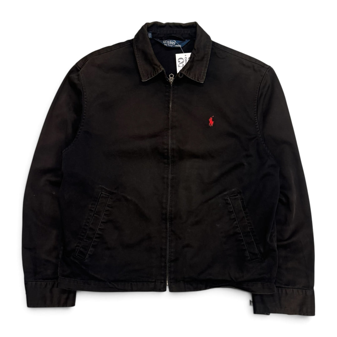 Vintage Polo Ralph Lauren Black Faded Harington Jacket (L)