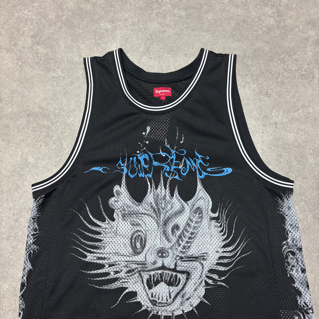Supreme Black Animal Basketball Jersey (L)