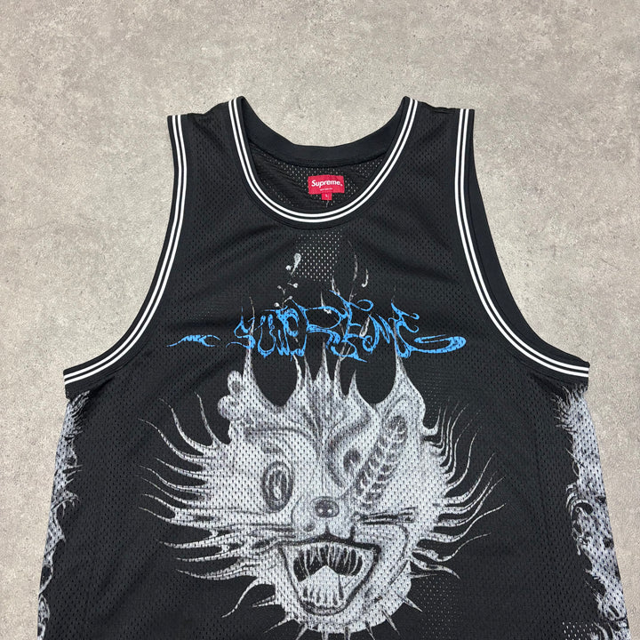 Supreme Black Animal Basketball Jersey (L)