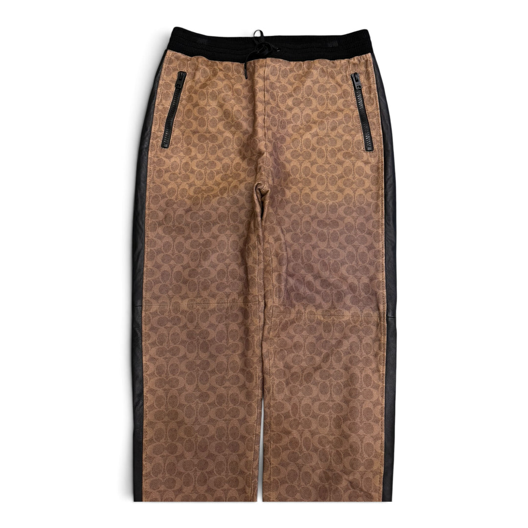 Coach Monogram Light Brown Leather Trousers (M)