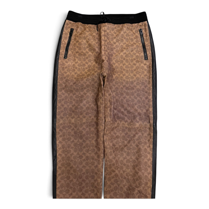 Coach Monogram Light Brown Leather Trousers (M)