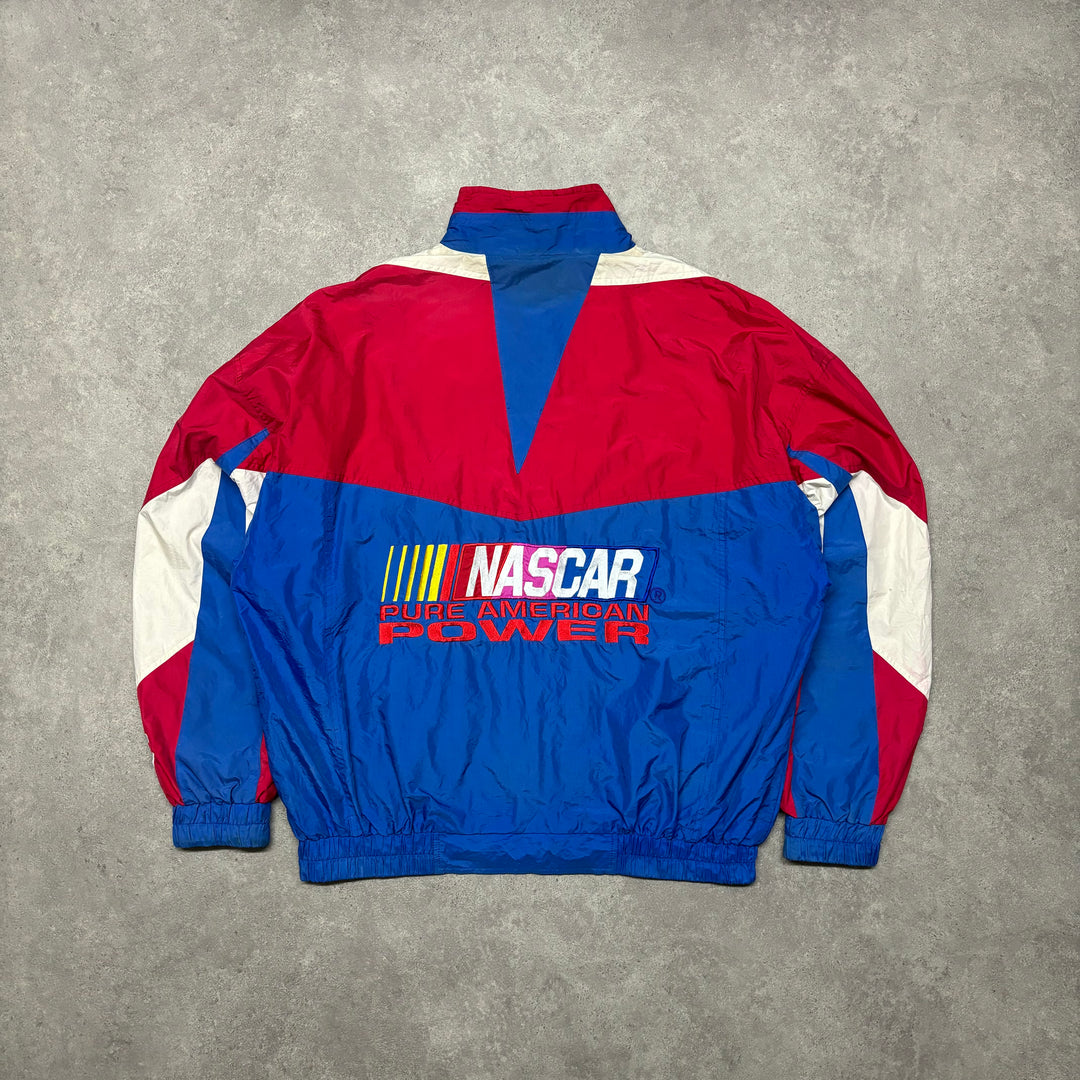 Vintage NASCAR Blue and Red lightweight Jacket (XL)