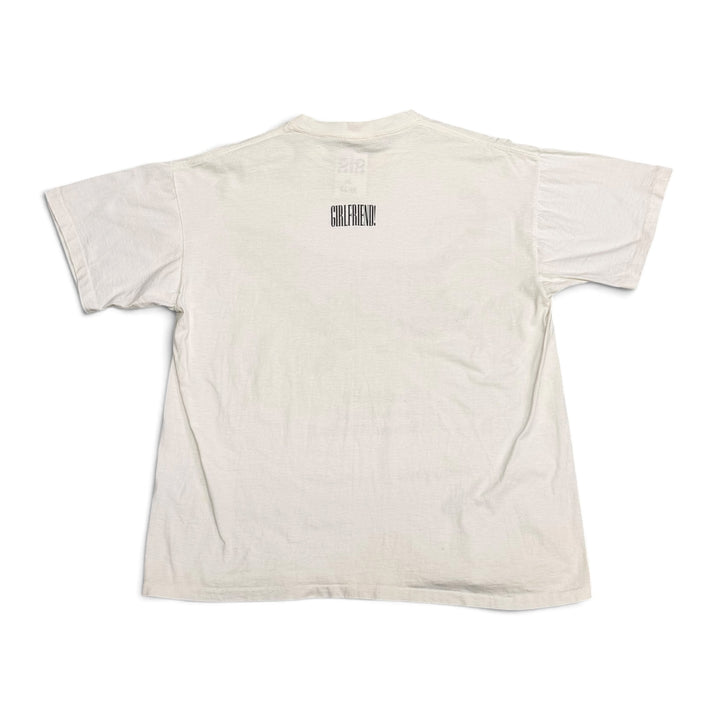 Vintage Single Stitch Cat Graphic T shirt White (XL)