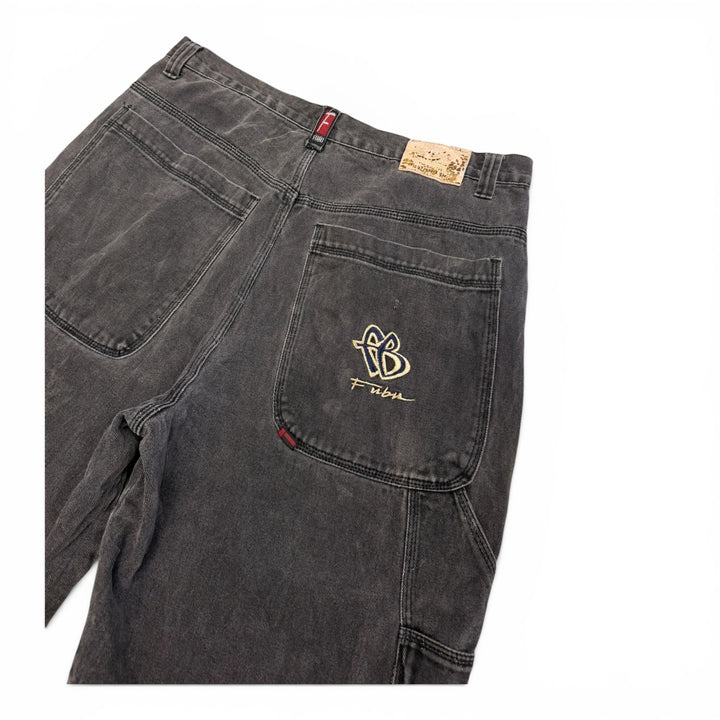 Vintage 90's Fubu Baggy Denim Short Black (36")